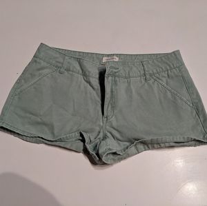 Perfect green denim shorts